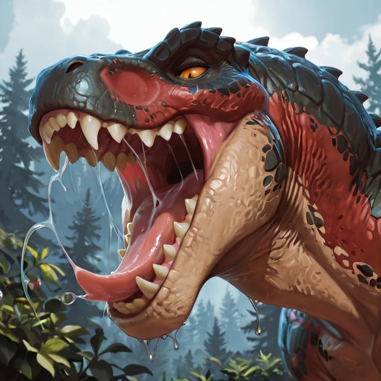 Ferocious T-Rex with Open Mouth