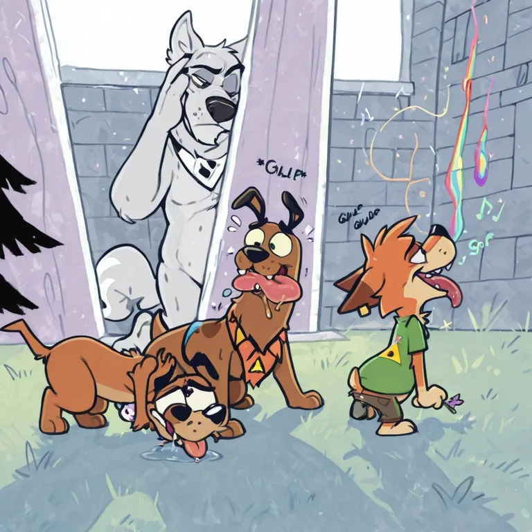 Courage the Cowardly Dog and Scooby Doo Stoned