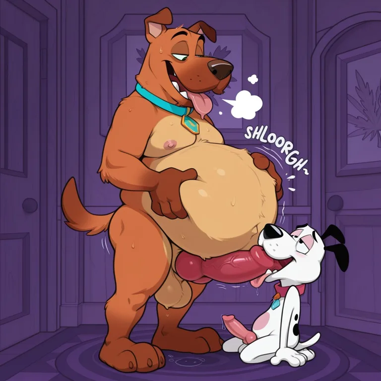 Two Canine Friends Sharing A Warm Embrace
