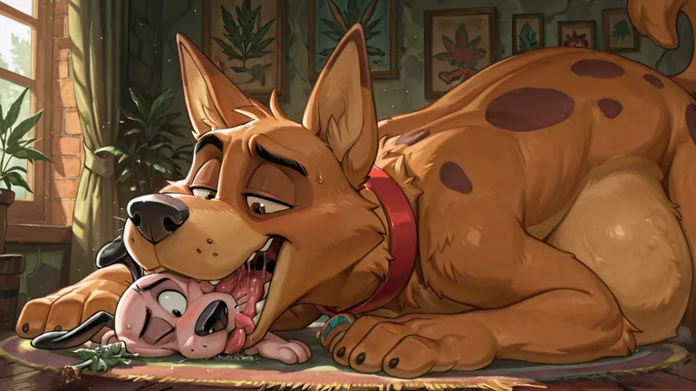 Courage the Cowardly Dog and Scooby Fox Stoner Vore