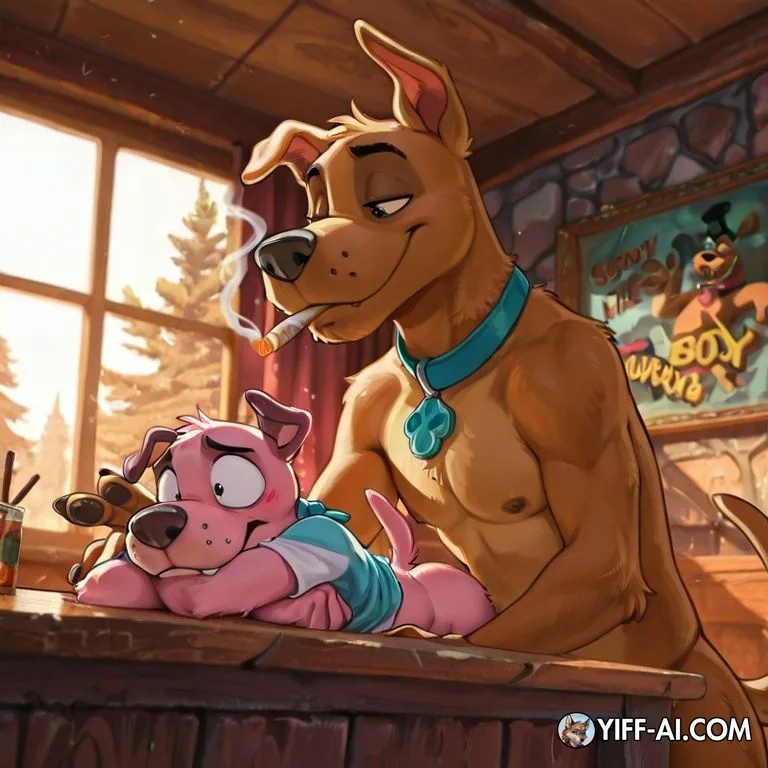 Courage the Cowardly Dog and Scooby-Doo Smoking Marijuana