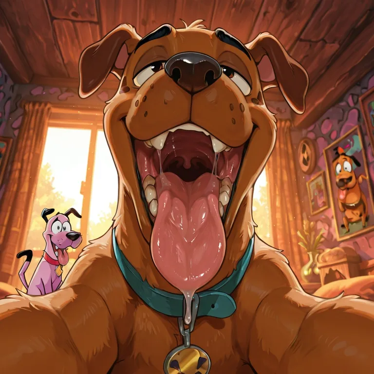 Scooby Doo and Courage in Vore Scene