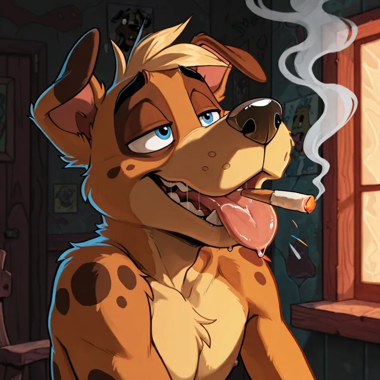 Courage the Cowardly Dog as a Sturdy Anthro Dalmatian