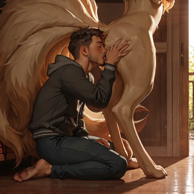 Ninetales and Human by Firelight
