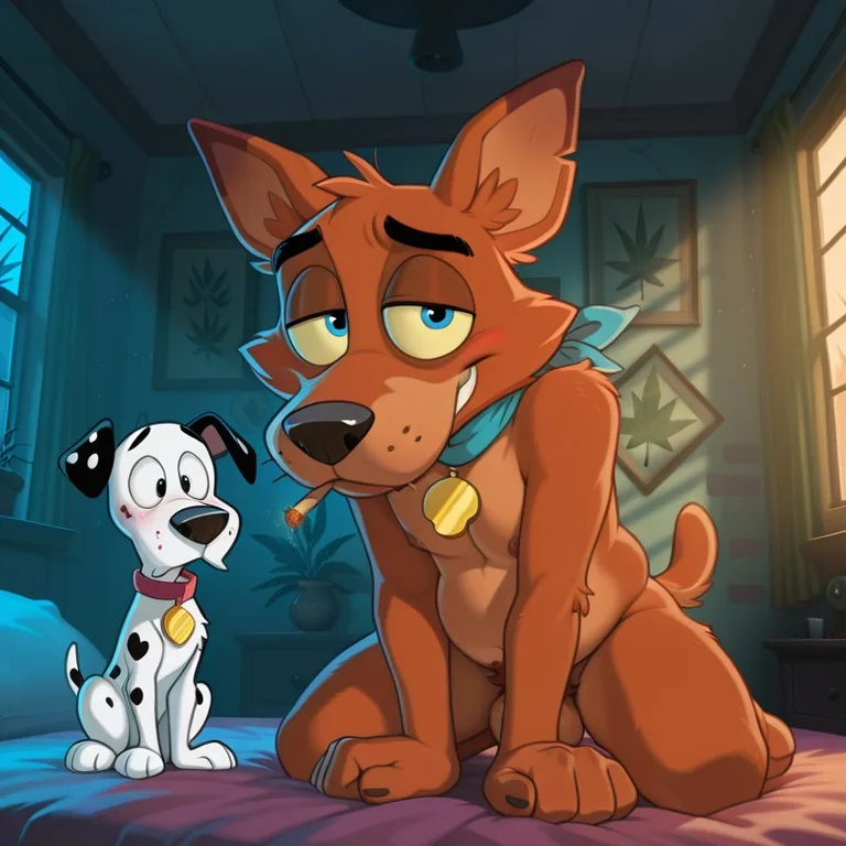 Courage the Cowardly Stoner Dog