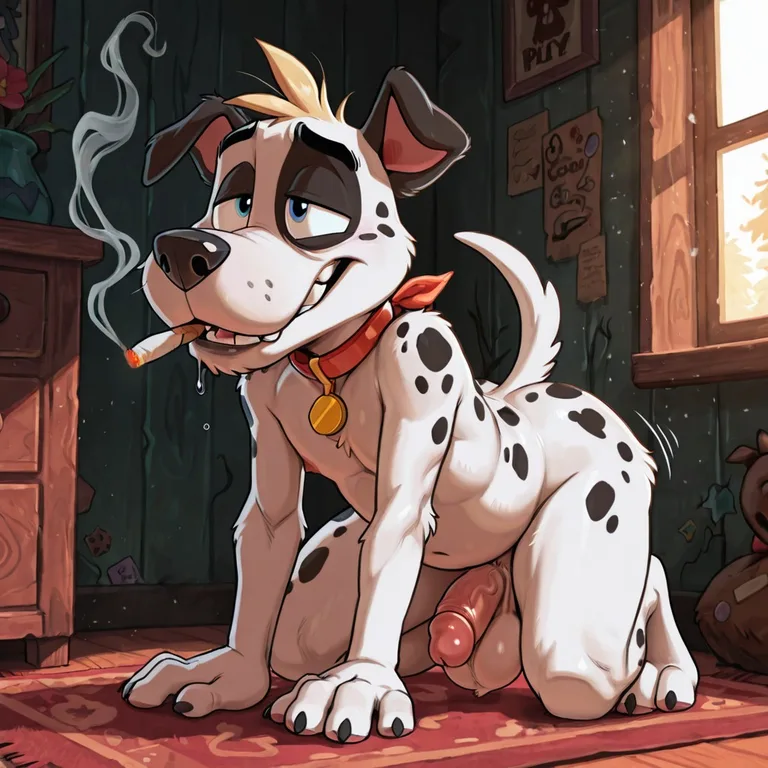 Courage the Cowardly Dog Anthropomorphic Dalmatian Portrait