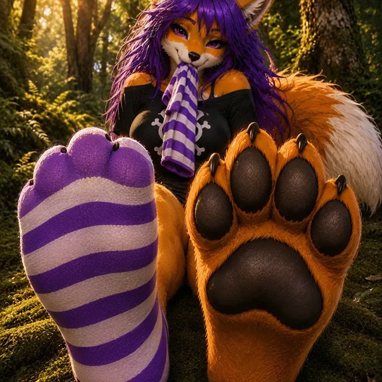 Fox Feet Close-up