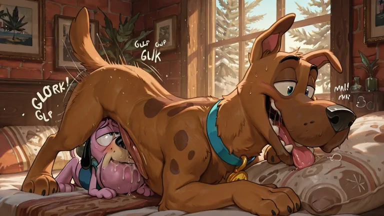 Courage the Cowardly Dog Stoned with Scooby Fox
