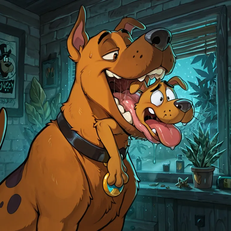 Courage the Cowardly Dog Stoned with Scooby Doo