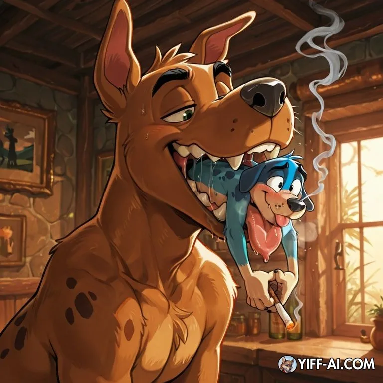 male, furry, gay, stoned, soft_vore, oral_vore, same_size_vo