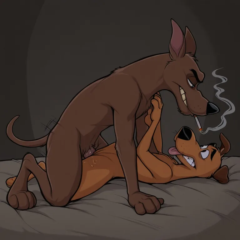 Courage the Cowardly Dog Smoking Marijuana with Scooby-Doo