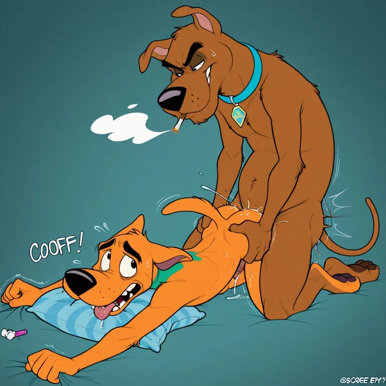 Courage the Cowardly Dog and Scooby Doo Smoking Pot