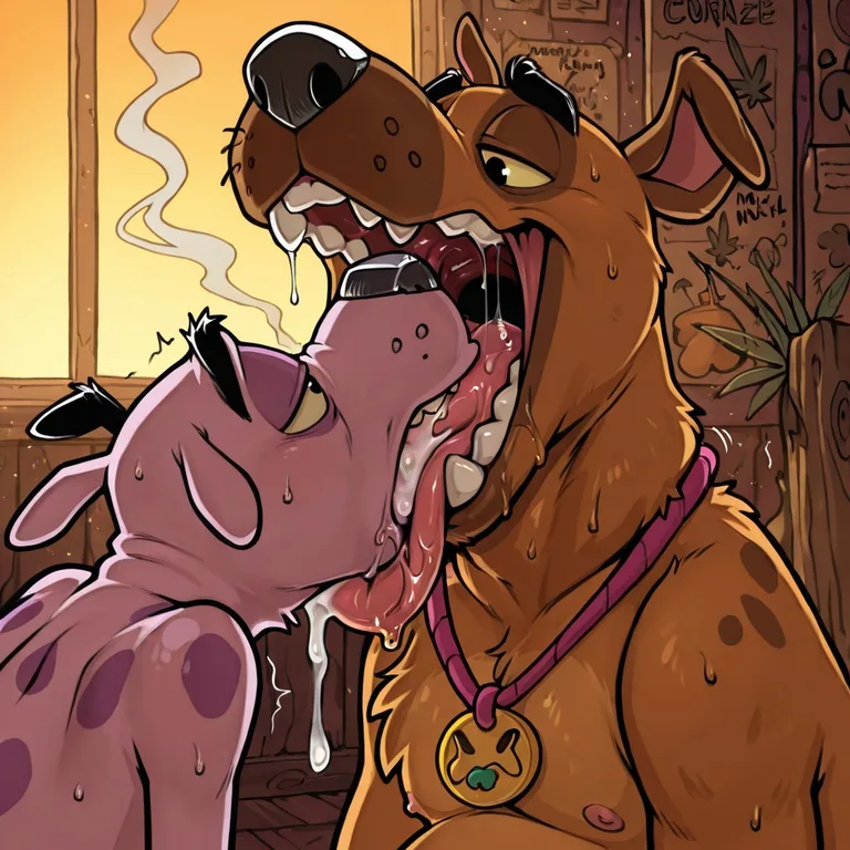 Courage the Cowardly Dog Nude Anthro Scene