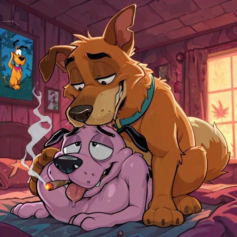 Courage the Cowardly Dog and Scooby Doo Stoner Scene