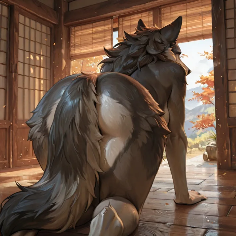 Wild Wolf in Natural Setting