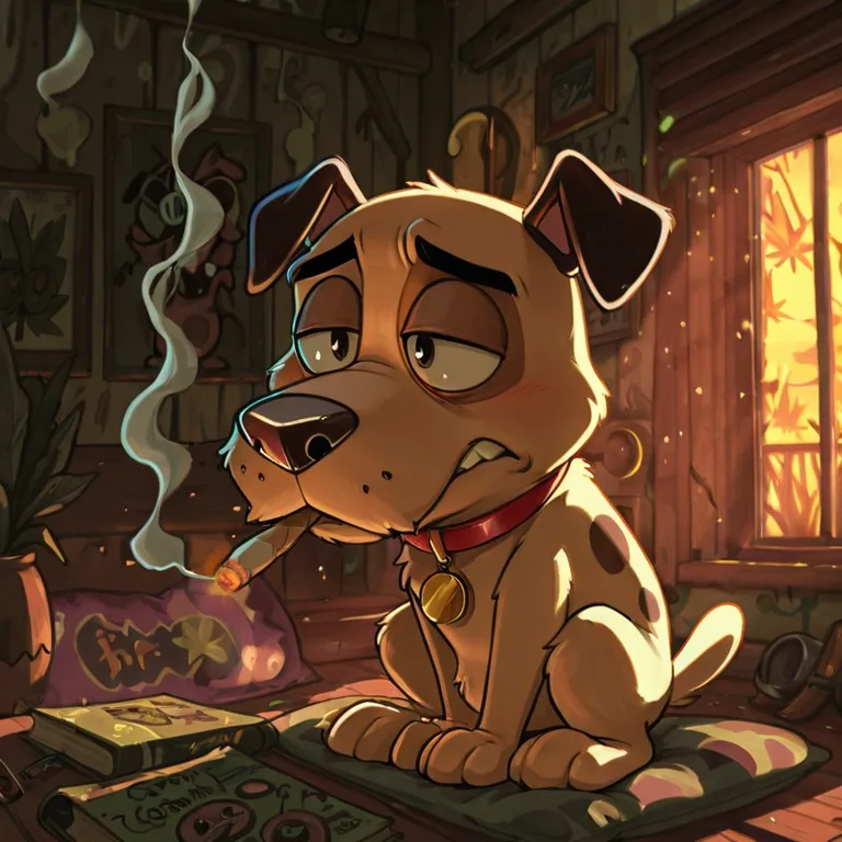 Courage the Cowardly Dog Smokes Marijuana Sexy Toony Male Courage_the_cowardly_dog
