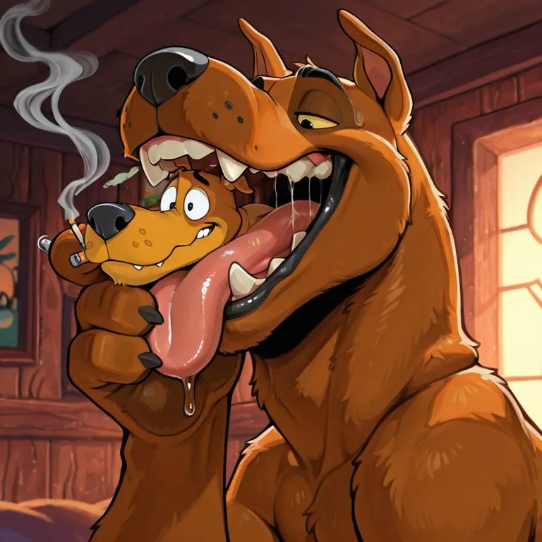 Two Dogs Under a Blue Sky