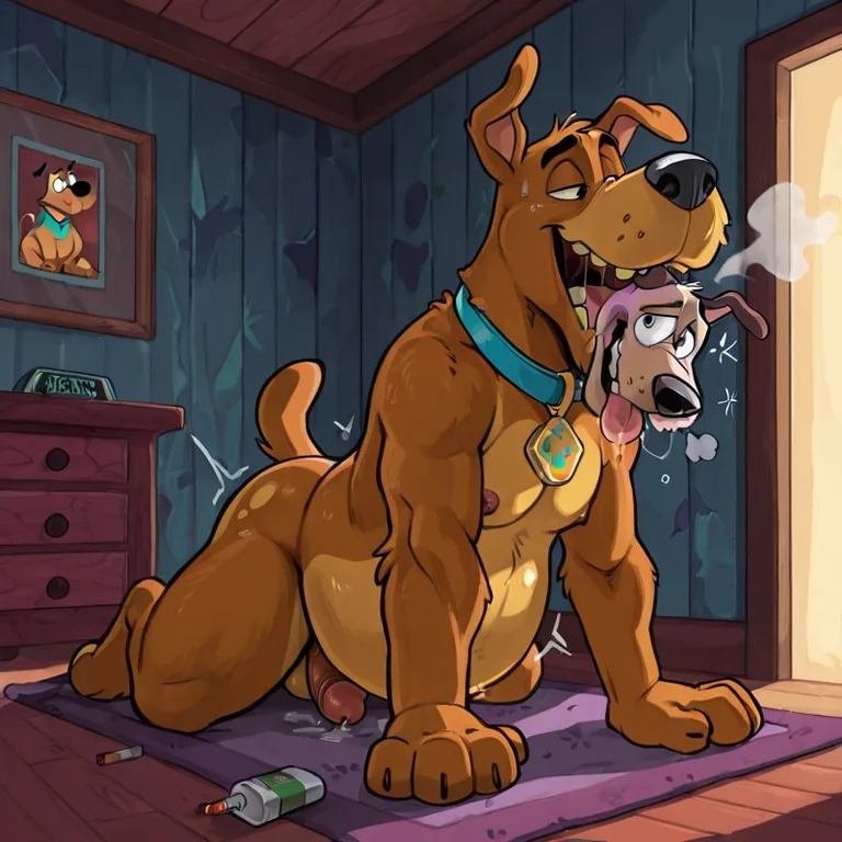 Scooby Doo Swallows Courage the Cowardly Dog