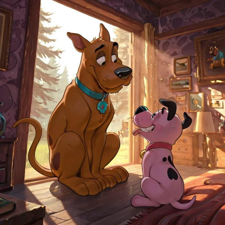 Courage the Cowardly Dog and Scooby-Doo as Gay Stoners