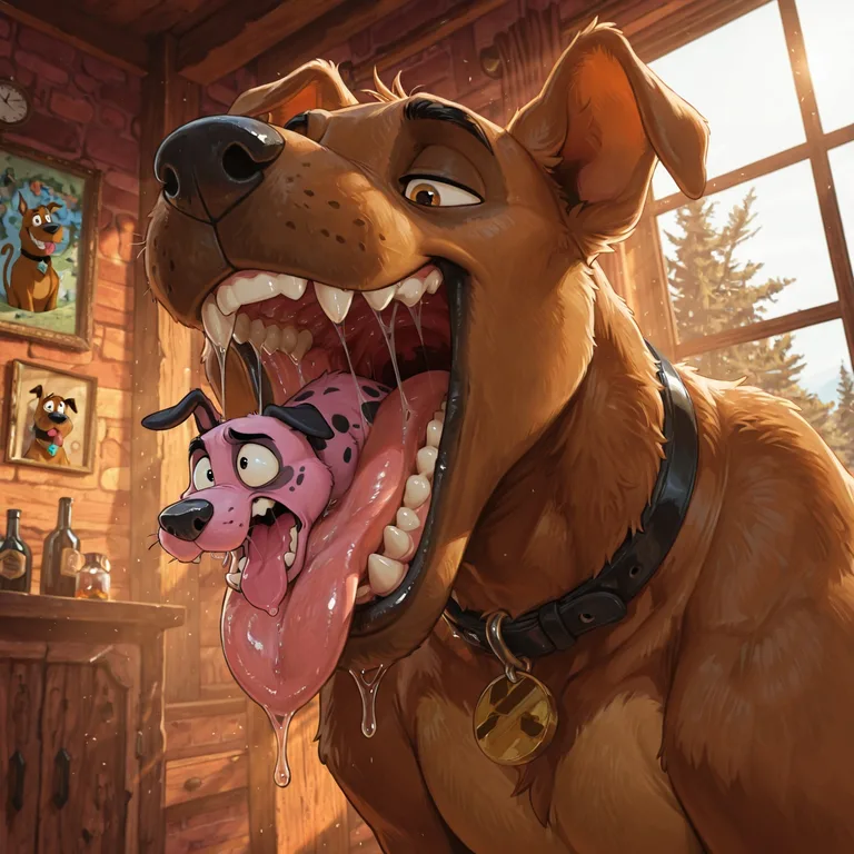 Courage the Cowardly Dog, Wide Open Mouth Vore Scene