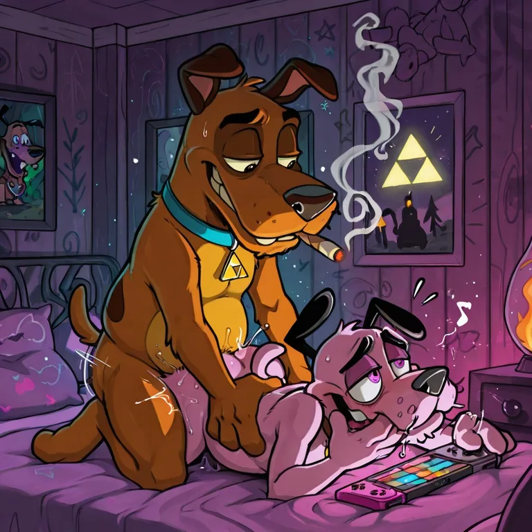 Courage the Cowardly Dog Stoned with Scooby-Doo