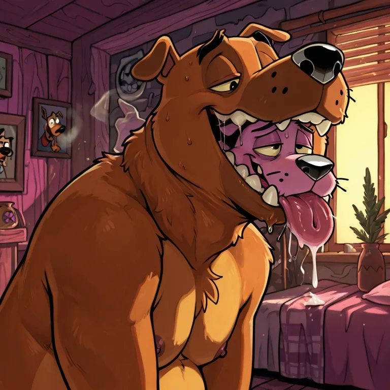 Courage the Cowardly Dog Stoned and Nude Devouring