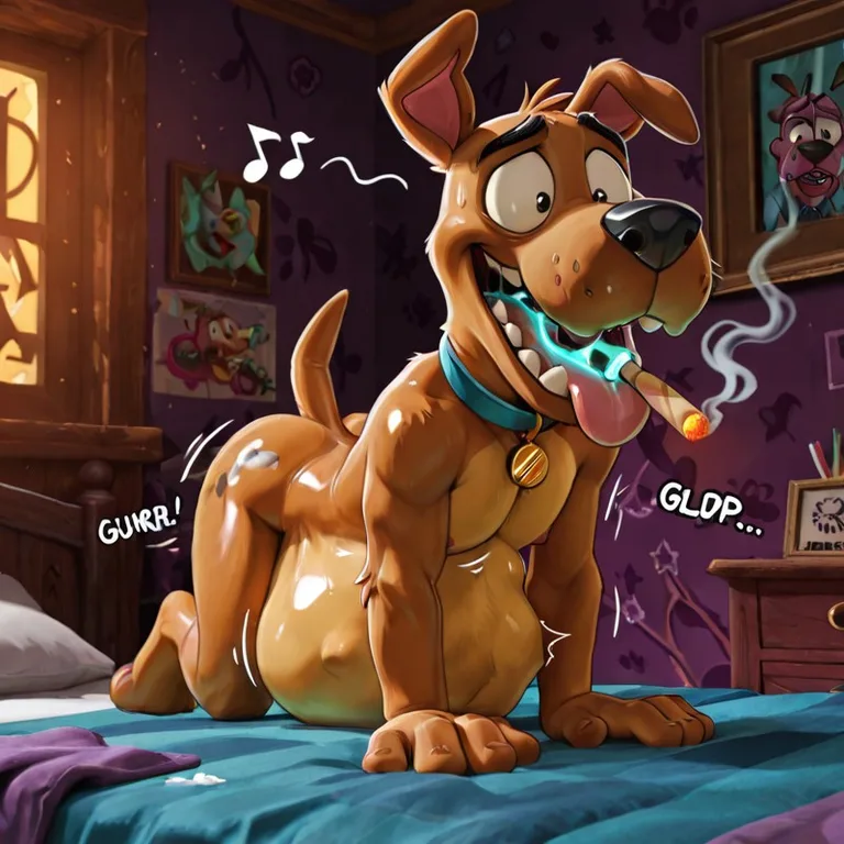 Courage the Cowardly Dog Stoner Smoking Marijuana Male
