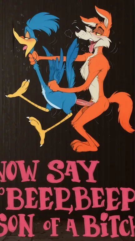 Coyote and Roadrunner Intimate Encounter