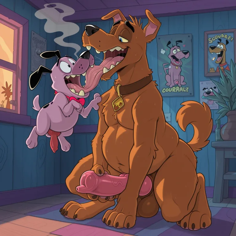 Courage the Cowardly Dog Stoner Scene Goofy Long Snout