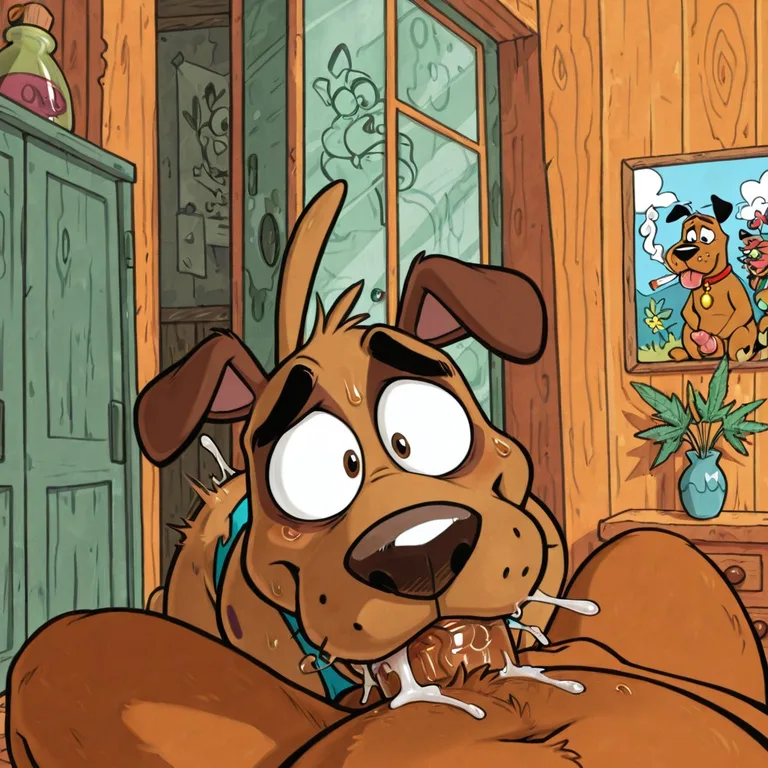 Courage the Cowardly Dog in Stoner Seduction Scene
