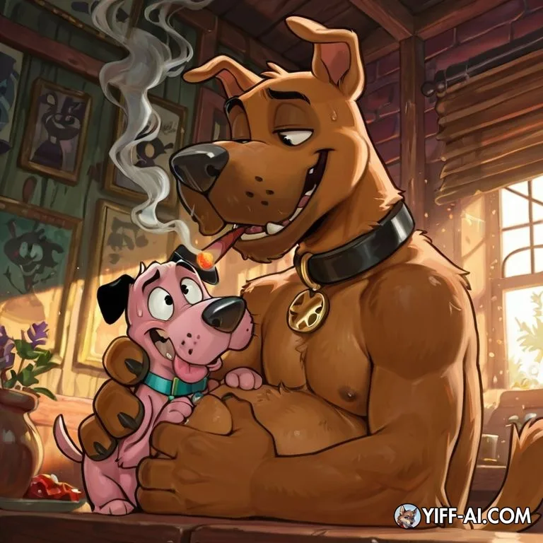 Courage and Scooby Smoke Weed Together