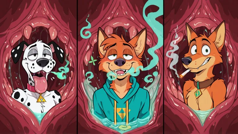 Scooby Doo as Courageous Dalmatian Smoking Marijuana
