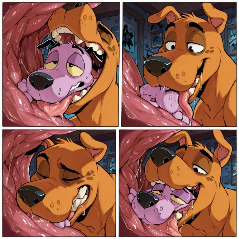 Courage Swallowing Scooby Doo Whole