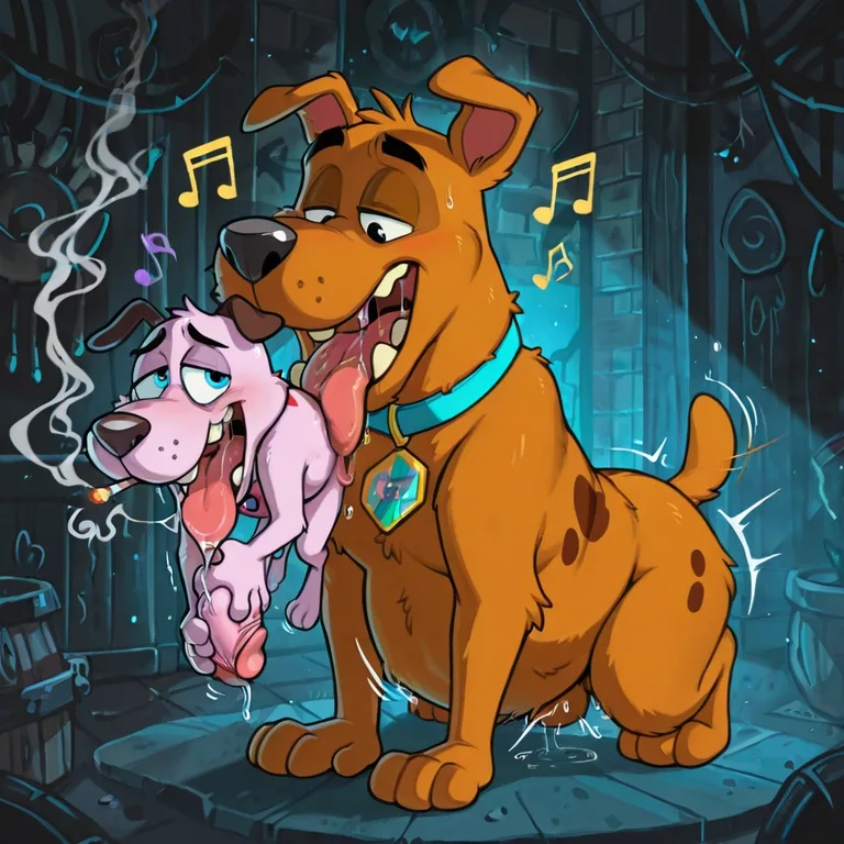 Courage the Cowardly Dog Nude Group Scene
