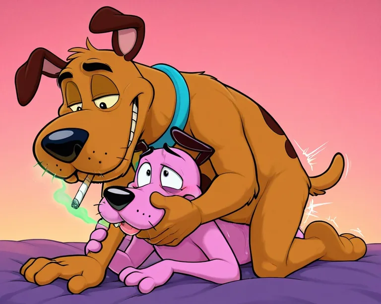 Courage the Cowardly Dog Stoned with Scooby-Doo