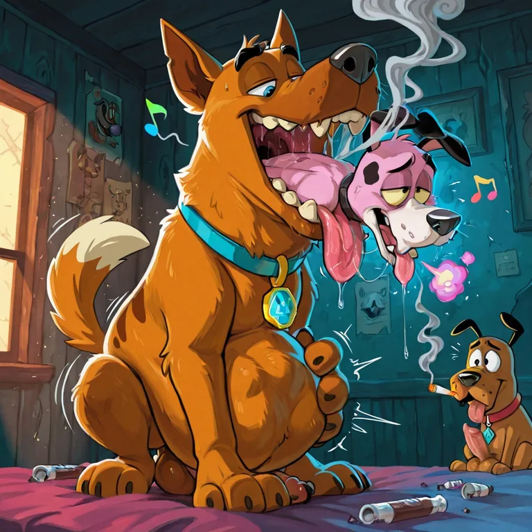 Courage the Cowardly Dog Engaging in Wild Group Activities