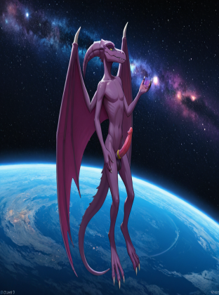 Alien Avian in Galactic Vista
