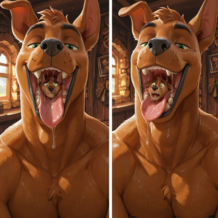 Mystical Vore Scene in Forest Clearing