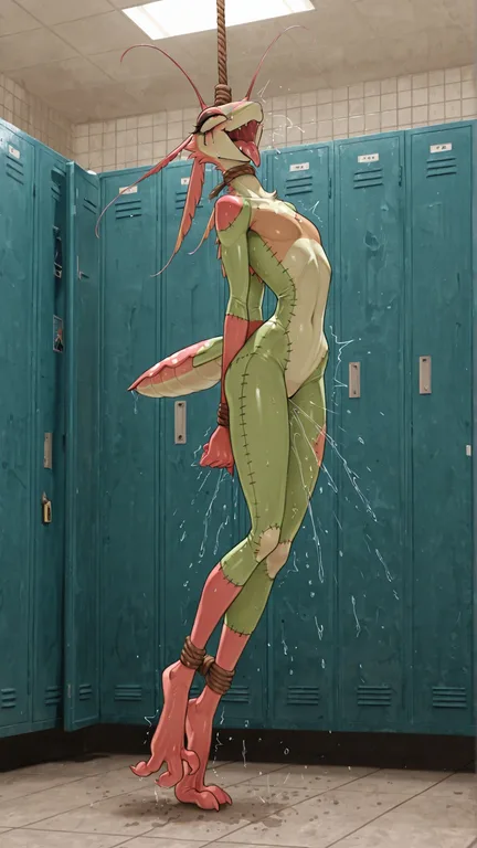 Distressed Mantis Avian Hybrid in Locker Room