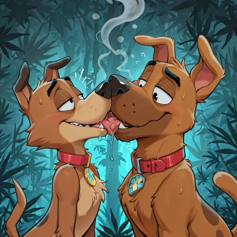 Stoned Courage the Cowardly Dog and Scooby Fox