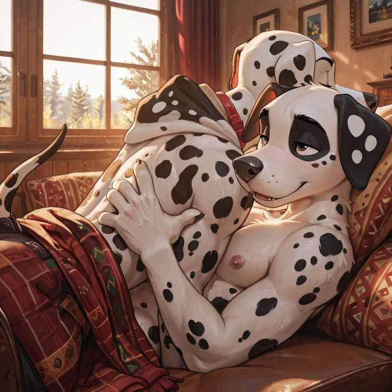 Dalmatians Dylan and Friends at Play