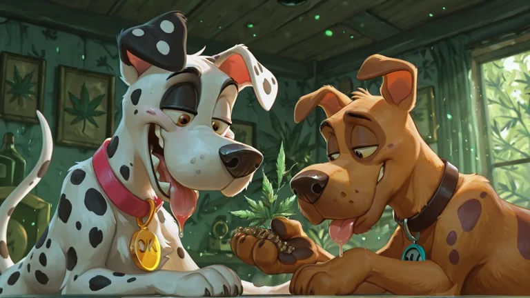Courage the Cowardly Dog as a Dalmatian Furry