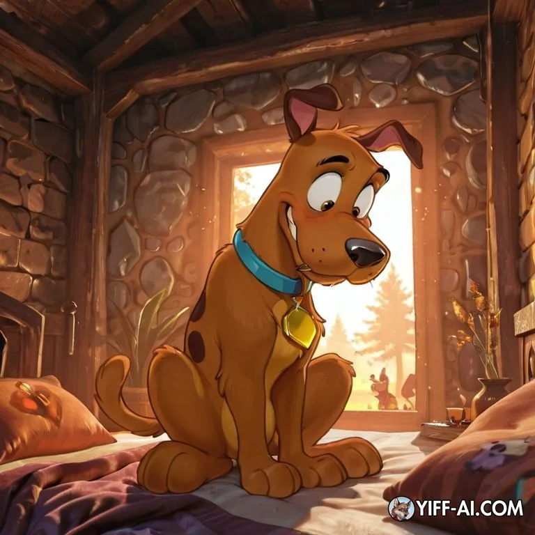 Courage and Scooby Doo Embracing