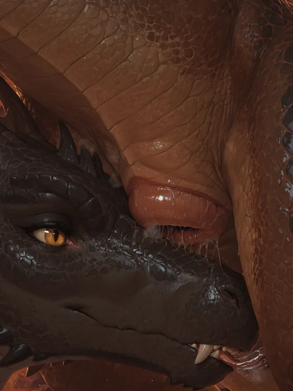 Feral Dragons Investigating Each Other's Anatomy