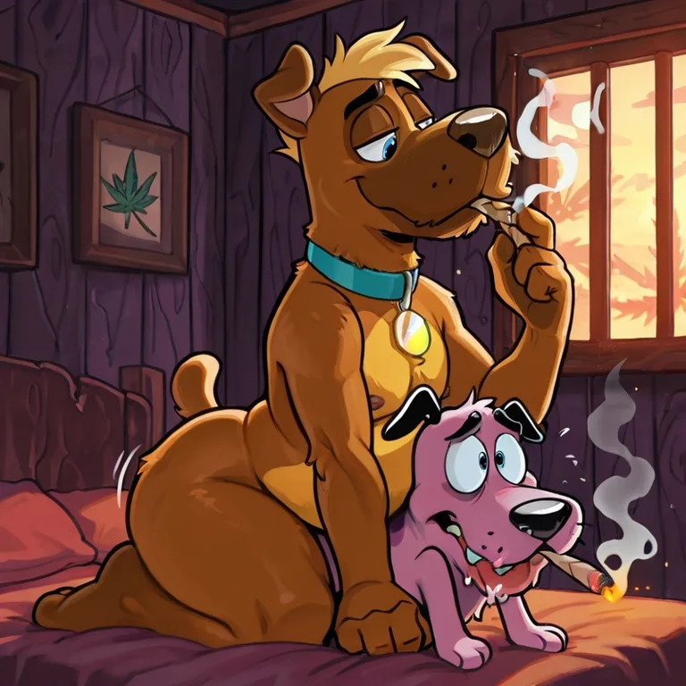 Courage the Cowardly Dog as a Seductive Anthro Figure