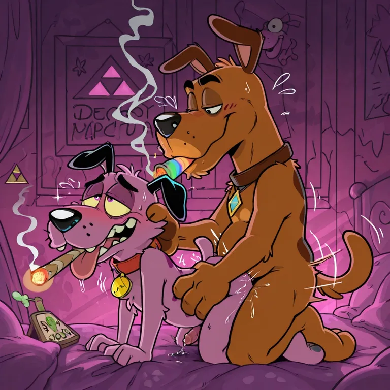 Courage the Cowardly Dog in Romantic Stoner Scene