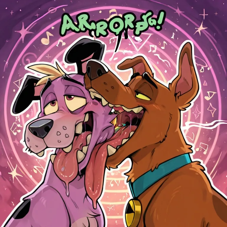 Courage the Cowardly Dog and Scooby-Doo Stoned Together
