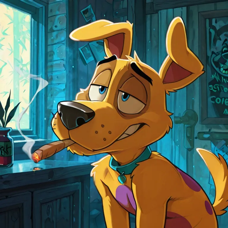 Courage the Cowardly Dog Stoner Portrait Toony