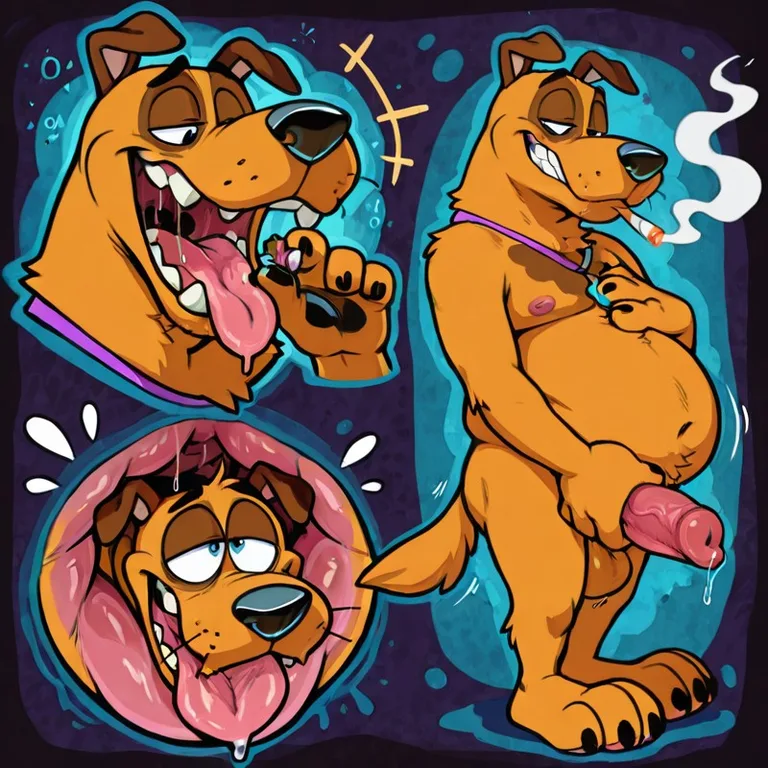 Courage the Cowardly Dog Stoner Scene Mouth Open Mouth