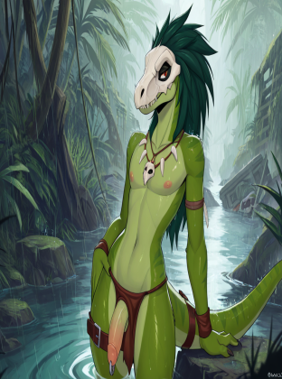 Raptor Warrior in Jungle Ruins Ineffective_loincloth